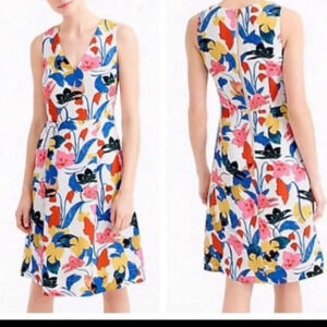 J. Crew Morning Floral All-Occasion Dress multi color fit & flare dress Size 00